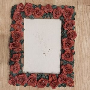 Rose Frame with Red and Green Accents